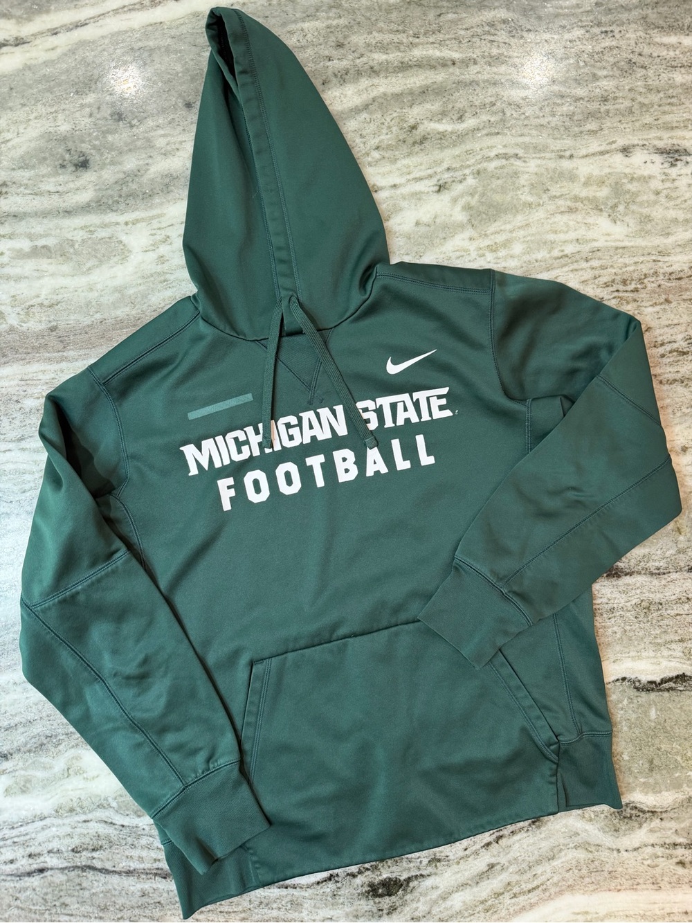 Nike Dark Green Michigan State Football Pullover Hoodie